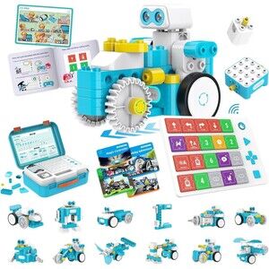 WhalesBot C3 Pro 12-in-1 Remote Control Coding Robot Kit for Kids 4+ Make Robot
